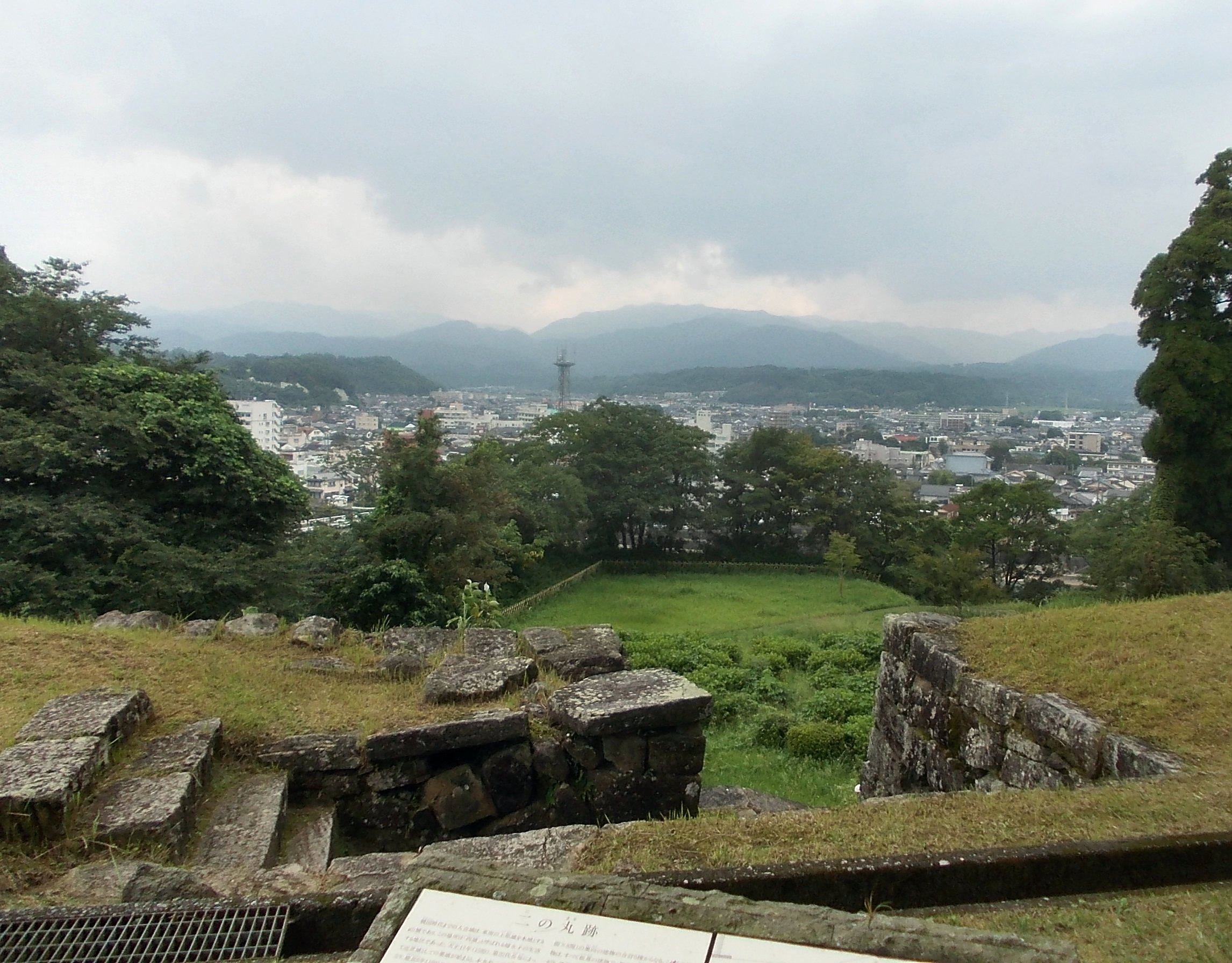 人吉城跡からのパノラマ（球磨川）