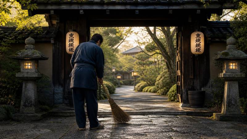 旅館の掃除